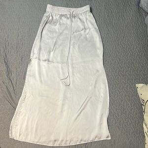 H & M silk long Maxi skirt with two slits on the left and right side